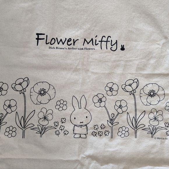 Flower Miffy canvas tote bag, Limited Edition - Picture 2 of 8